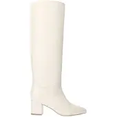 Manfield Weiße Lederstiefel mit Absatz | Größe 39