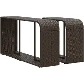 vidaXL Outdoor-Rgale 2 Stk. Braun Poly Rattan