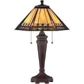 QUOIZEL Elstead Arden Tischleuchte E27 2-fach Bronze Patina