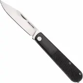Real Steel Barlow RB1, 8042B Clippoint 12C27, Black PC, Slipjoint Taschenmesser