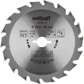Wolfcraft 1 Kreissägeblatt HM, 18 Zähne ø130mm