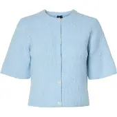 Pieces Pcsilly Kurzarm Strickjacke | Blau | XS