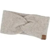 Maximo Stirnband , Mädchen, Gr. 51/53, beige (buchemeliert), Strick, Materialmix, meliert, Mützen Stirnband, doppelt gestrickt, wärmend, weich