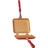 Hausmarke Sandwichtoaster Red Copper Flipwich Rot