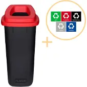 Plafor - Prullenbak 90l – Recycling – Rot
