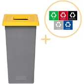 Plafor - Fit Prullenbak 75l – Recycling – Gelb