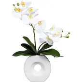 Creativ Green Kunstorchidee "Phalaenopsis" in Keramikvase