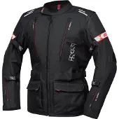 IXS Lorin-ST Schwarz Rot Motorrad Textiljacke Größe L