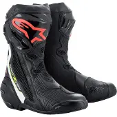 Alpinestars Supertech R Stiefel Black White Red Flu Yellow Flu