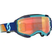 SCOTT Fury Crossbrille royal blau/orange/orange verchromt UnisexBlau Dekorohne Größe - Helme & Brillen - Motorradbrillen