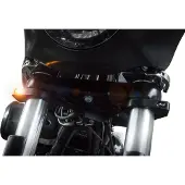 HeinzBikes LED Blinkerpaar ZC-Line Micro für Gabel 47-49mm schwarz Unisexschwarz110 - Motorradteile - Beleuchtung