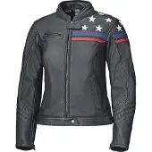 Held Midway Damen Motorrad Lederjacke, schwarz/weiß, 44