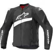 Alpinestars T-GP Plus R V4 Airflow perforierte Motorrad Textiljacke, schwarz/weiß, 4XL