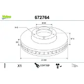 Valeo Bremsscheibe COATED 672764