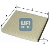 Ufi 53.053.00 Innenraumfilter Pollenfilter für MAN M 2000 M F 90 Unterflur F 90 M 2000 L F 2000