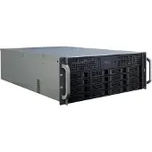 Inter-Tech 4U-4416L, Rack, Server, Schwarz, Silber, ATX, EATX, micro ATX, Mini-ITX, SSI EEB, Metall, 4U
