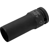 Bahco 1/2" Kraft-Steckschlüssel-Einsatz, lang, Sechskant, 13 mm, phosphatiert