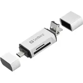 Sandberg - Kartenleser (microSD, SD) - micro USB / USB / USB-C