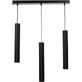 Licht-Erlebnisse Pendelleuchte 3 flammig Esstisch Esszimmer Metall Schwarz Zylinder Hängelampe