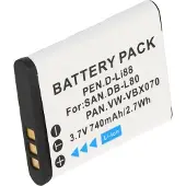 AccuCell Akku passend für Sanyo DB-L80, DMX-CG10, VPC-CG10, VPC-X1200