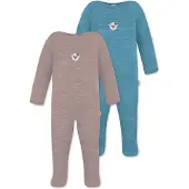 Normani 2er Pack MERINO Baby Merino Strampler „Levin" - 9413