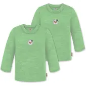 Normani 2er Pack Baby Merino Longsleeve „Taupo" - 9465
