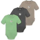 Normani 3er Set Baby Merino Kurzarmbody „Tihoi" - 9319