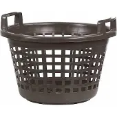 H.G-Deko Kartoffelkorb aus Kunststoff in braun, Ø 43x24 cm, rund
