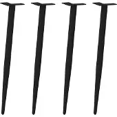 vidaXL Konsolentischbeine Konische Form 4 Stk. Schwarz 72-73 cm Stahl