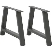 vidaXL Couchtischbeine A-Form 2 Stk. Anthrazit 60x(42-43) cm Stahl