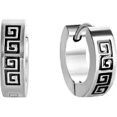 Zeeme Stainless Steel Ohrringe Edelstahl Lack Mäander