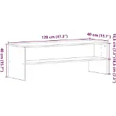 vidaXL TV-Schrank Schwarz Eichen-Optik 120x40x40 cm Holzwerkstoff