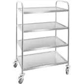 Royal Servierwagen - Edelstahl - 4 Borde - Ablagen: 82 x 50 cm - 300 kg -