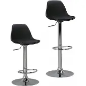 Amstyle KORSIKA Barhocker Kunstleder Schwarz Hocker Sitzhocker Tresenhocker Design Barstuhl Tresenstuhl Barmöbel