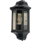 Garden Zone Elstead Newbury Außen-Wandleuchte E27 Schwarz IP44