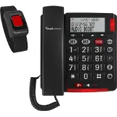Amplicomms BigTel 50 Alarm Plus - Telefon mit Schnur - Dunkelgrau