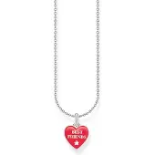 Thomas Sabo KE2237-007-10-L45V Damen-Kette mit Best Friends Herz-Anhänger Silber