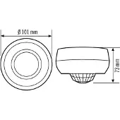 ESYLUX 360-Grad Deckenpräsenzmelder PD 360i/24 Basis - EB10430916