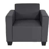 Mendler Modular Sofa-System Couch-Garnitur Moncalieri 3-1-1-1, Kunstleder dunkelgrau