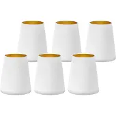Stölzle Elements Power Becher 380ml weiss/gold
