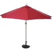Mendler Sonnenschirm halbrund Lorca, Halbschirm Balkonschirm, UV 50+ Polyester/Alu 3kg 270cm bordeaux mit Ständer
