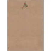Sigel Motivpapier 'Christmas with Apples', DIN A4, 90 g/m2, 100 Blatt, braunes Kraftpapier