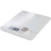 Korona Pia, Elektronische Küchenwaage, 5 kg, 1 g, Silber, Weiß, Arbeitsplatte, Rechteck