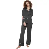 Mey Langer Pyjama Serie Pure Chic Thunder Grey | Größe XL