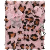 TOPModel Tagebuch Flauschig mit Herz-Schloss, Rosa