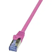 Logilink 10m Cat.6A S/FTP, 10 m, Cat6a, S/FTP (S-STP), RJ-45, RJ-45, Pink
