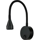 Licht-Erlebnisse LED Wandleuchte mit Schalter Aluminium Flexarm H: 41,5 cm Schwarz neutralweiß 4100 K 245 lm