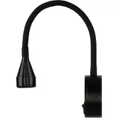 Licht-Erlebnisse LED Wandleuchte mit Schalter Aluminium Flexarm H: 41,5 cm Schwarz tralweiß 4100 K 245 lm