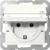 Gira SCHUKO-Steckd. KD BSF + SP System 55 Reinweiß m 455727