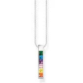 Thomas Sabo Kette bunte Steine silber